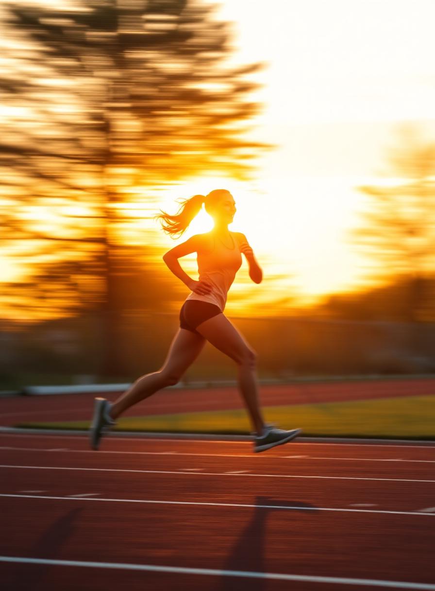 Runner at sunrise